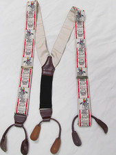 DAILY DOUBLE BRACES SUSPENDERS WIN HORSE RACING SATIN ADULT SIZE WIN 