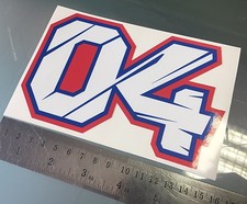 Adesivo/Decalcomania Andrea Dovizioso Desmo Dovi Numero 04 - 155mm x 100mm