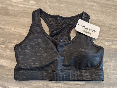 Zyia Black Bomber Bra Small