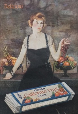 Vintage Print Ad Adams California Fruit Gum Neysa McMein Art Deco 1920 