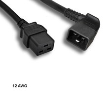 KNTK 10ft 12 AWG AC Power Cable Left Angled C...