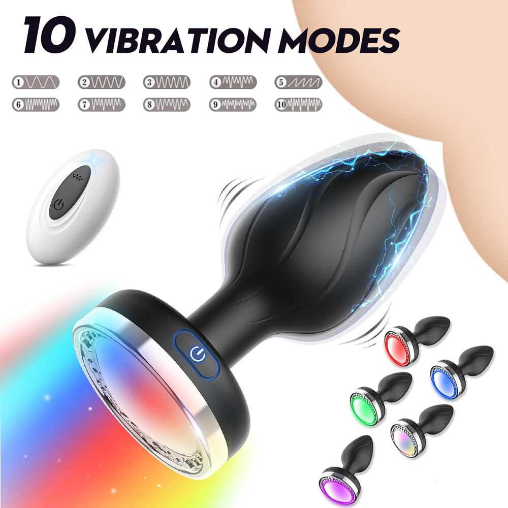 Colorful Vibrator Dildo Anal Butt Plug Prostate Massager Sex Toys Men Women US