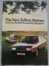 1980 Talbot Alpine Brochure Pub.No. C9587/2/100