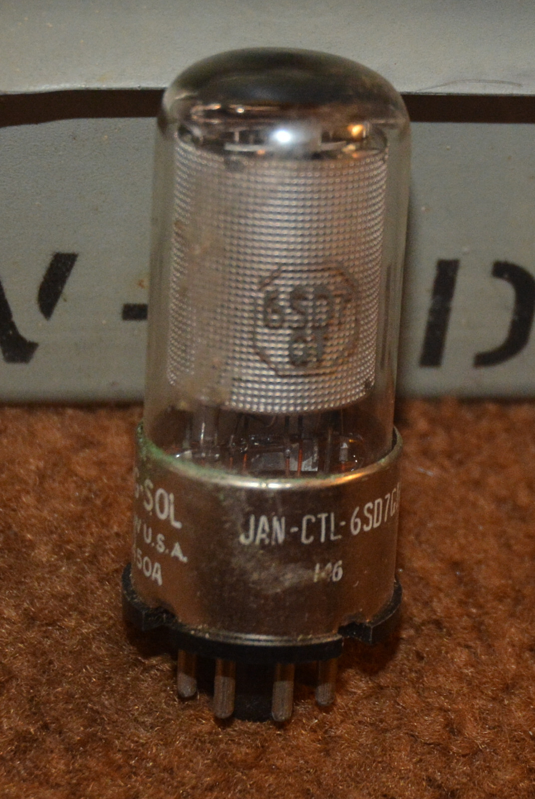 Tung-Sol JAN-CTL-6SD7GT Vacuum Tube - Tested Good on TV-7D/U Tester