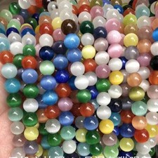 4/6/8/10/12/14/16mm Round Cat's Eye Crystal Glass Loose Crafts Beads lot