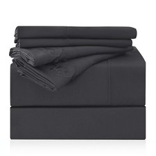 Twin XL Size Sheet Set - 4 Piece Hotel Luxury Wrinkle-Free Microfiber Sheet O...