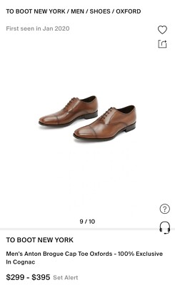 To Boot NewYork Mens Anton Brogue CapToe Oxford 100  display picture 1