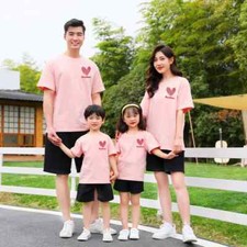 Camiseta de algodón con estampado de ropa de madre e hija a juego familiar