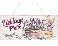 "Formano TüRschild Blechschild Wandschild \"Lieblingsplatz\" Garten Lavendel Deko"