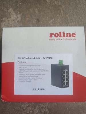 Roline 21.13.1156 Industrie Netzwerk Switch RJ45 Stecker schwarz