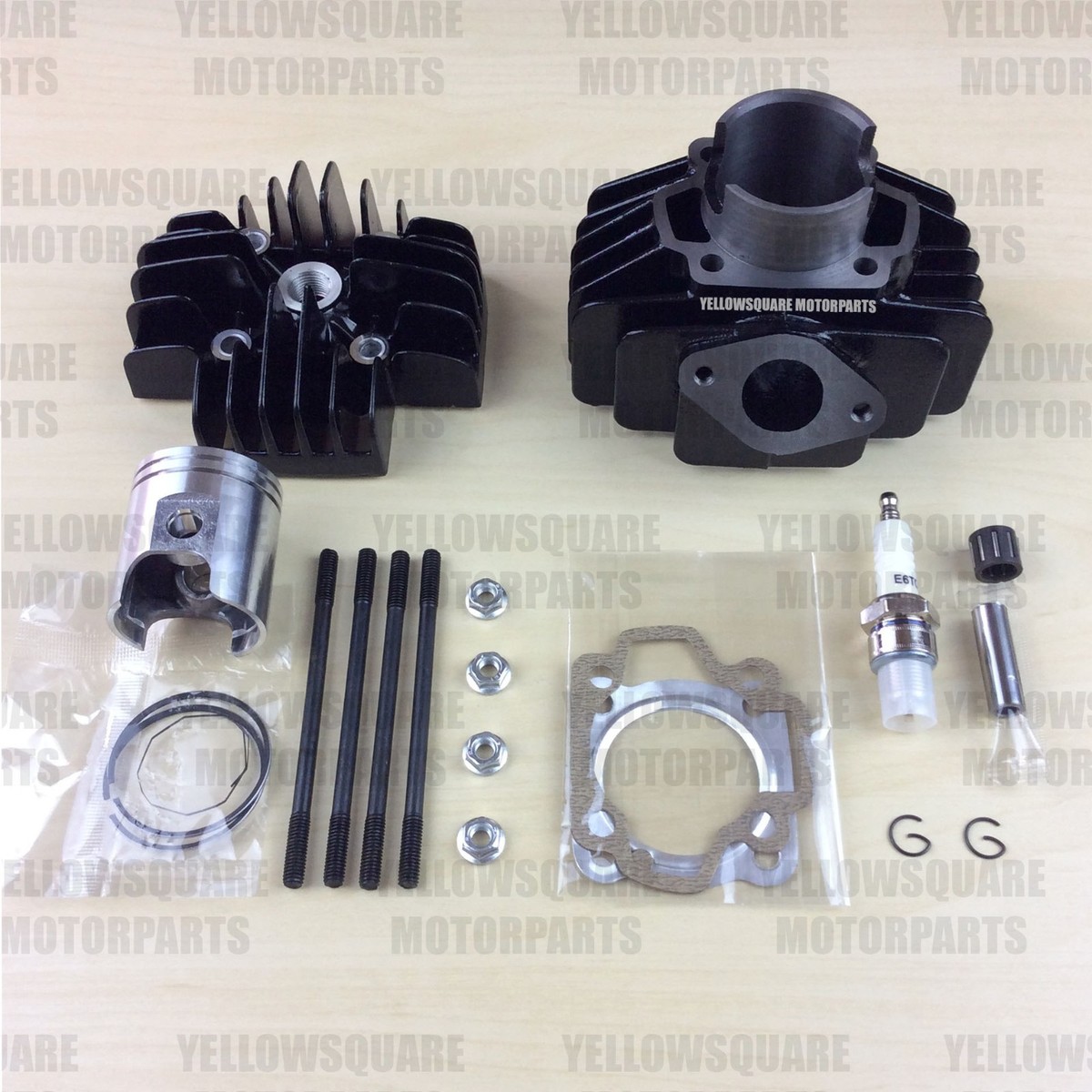 Cylinder Barrel Kit Yamaha PW50 60cc Big Bore Head Piston. PY QT