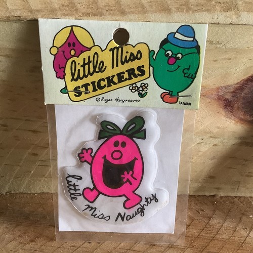 SEALED 1980s ORIGINAL LITTLE MISS PUFFY STICKER - LITTLE MISS NAUGHTY - SINGLE - 第 1/4 張圖片