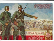WWI Italian Art Military Postcard 151o Reggimento Sassari Fanteria Trieste