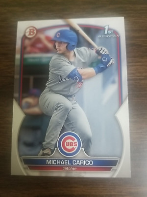 MICHAEL CARICO 2023 BOWMAN DRAFT CARD BD-170 CHICAGO CUBS (FIRST PROSPECT BASE)
