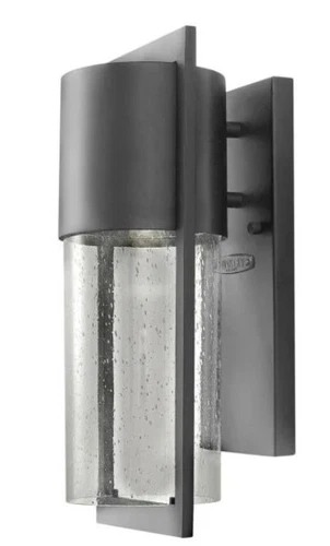 Hinkley Lighting Shelter 1320HE in Hematite Finish Small Wall Mount Lantern - Picture 1 of 2