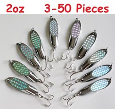2oz Kast Spoons Silver Holographic Saltwater Fishing Lures Choose Pieces 3 to 50