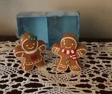St. Nicholas Square Gingerbread Salt & Pepper Shaker Set Christmas New Open Box