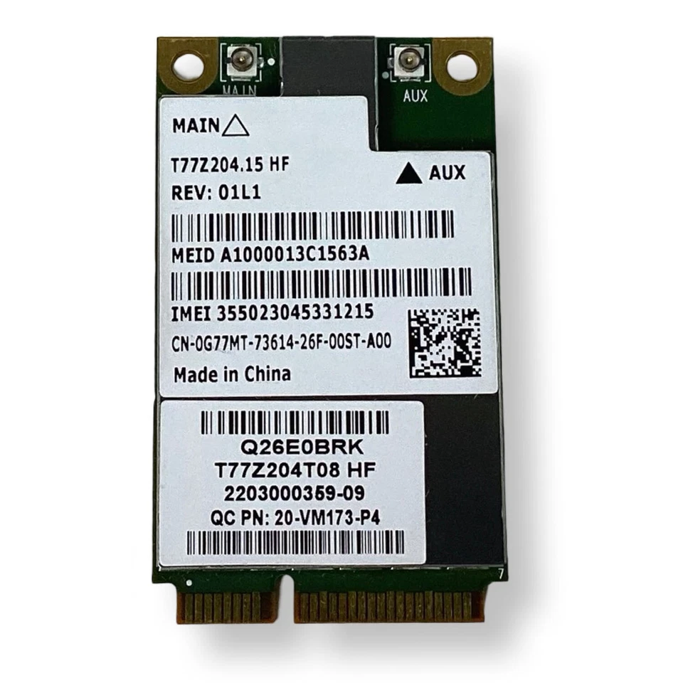 Lot x 2 New Dell Latitude E6430 Qualcomm Gobi 3000 3G WWAN Mini PCI-E Card G77MT - Image 3 of 4