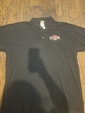 Black Houston 2004 All Star Game Heavy Cotton Gildan Polo Shirt Size Large