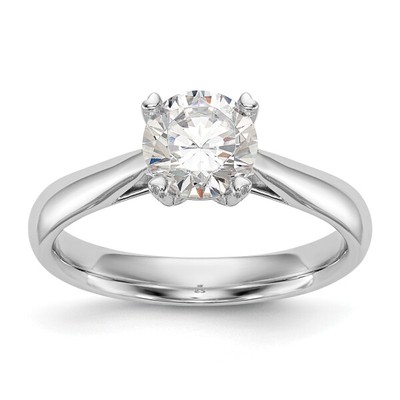 14K Weißgold 1/3ct. Runder im Labor gezüchteter Diamant Solitär Verlobungsring
