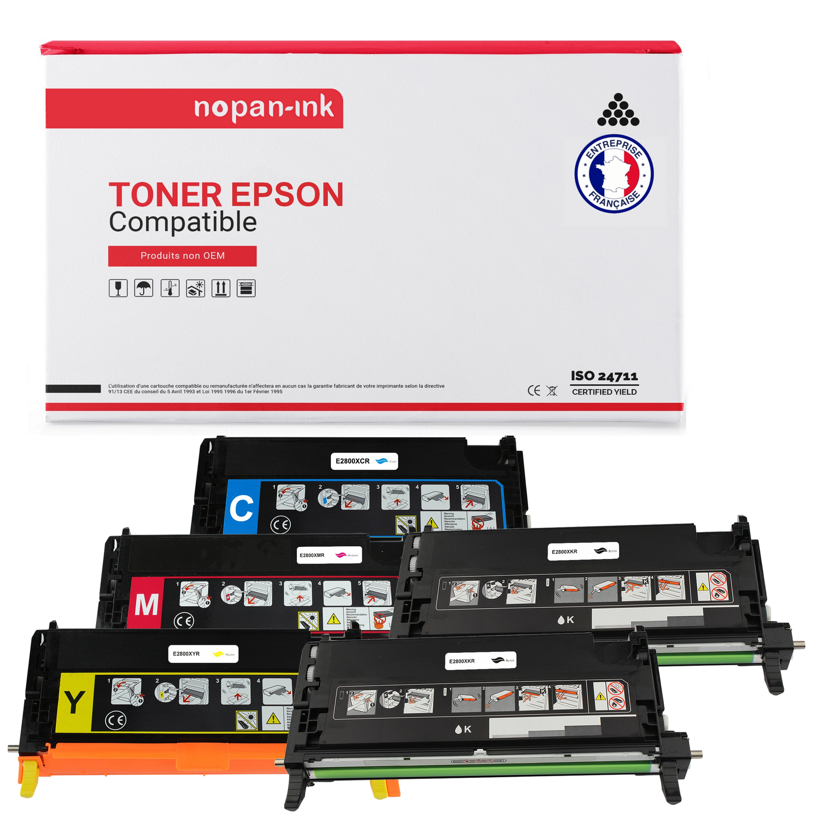 Toner C13S051161 compatible Epson Nopan-Ink pour éliminer les lignes blanches d'impression