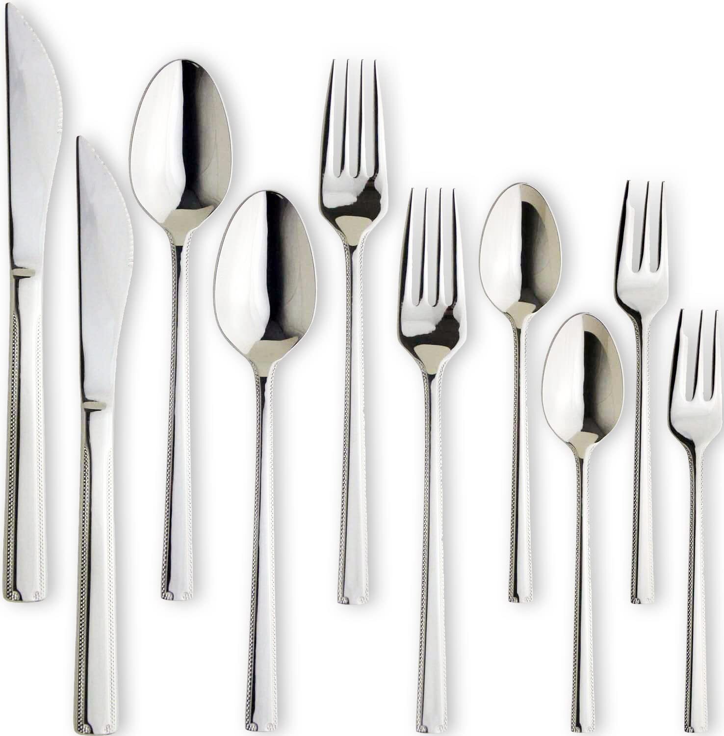 Nagao Lucky Wood Romance Dinner Cutlery Set 10 Pieces Knife from JAPAN