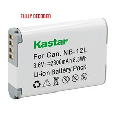 1x Kastar Battery for Canon NB-12L PowerShot G1 X Mark II N100 VIXIA mini X