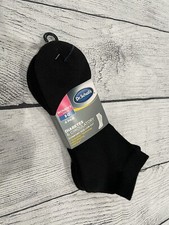 Dr Scholls Women Diabetes Circulatory Ankle Socks Shoe Size 8-12 Black 4-Pair Q1
