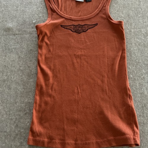 Harley Davidson Orange Tank Top - Size Women's Medium