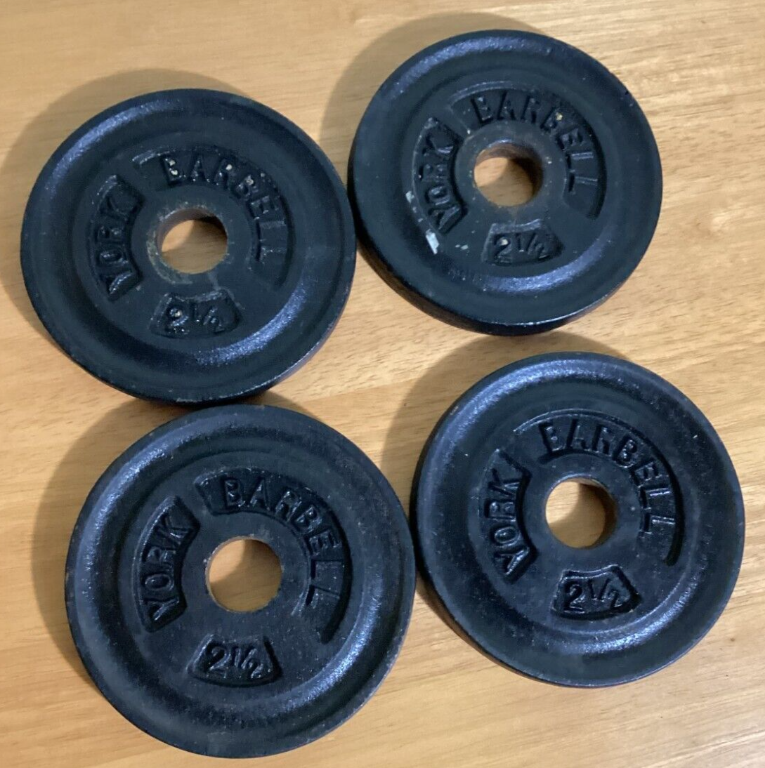 Paire D'Haltères YORK Barbell 2.5 Lb - Vintage - Poids Standard - USA