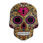 Halloween Sugar Skull Serving Board Natural Wood Day of the Dead