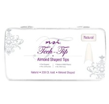 nsi Tech-Tip Almond Nail Tips 200 Ct (Natural...