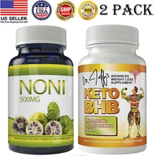 Noni Fruit Immune Support & Keto BHB Healthy Weight Loss Fat Burner Supplements