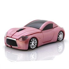 Computer Wireless Mouse Car Shape Optical Mice USB 2.4Ghz for PC Laptop Pink