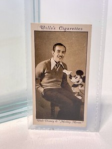 1931 Wills Cinema Stars Tobacco Card featuring Walt Disney and Mickey Mouse