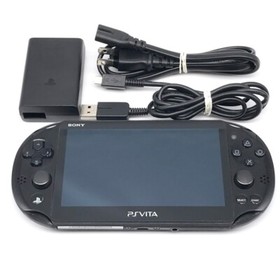 SONY PS Vita PCH-2000 Slim Black Wi-Fi LCD FW:3.70 w/ Charger "Near Mint"