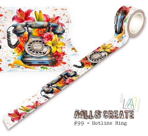 AALL & Create LAYER IT UP Washi Tape - #99 HOTLINE RING, Telephone - Picture 2 of 2