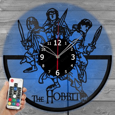 LED Vinyl Clock Hobbit Light Vinyl Record Wall Clock Decor Home 4513