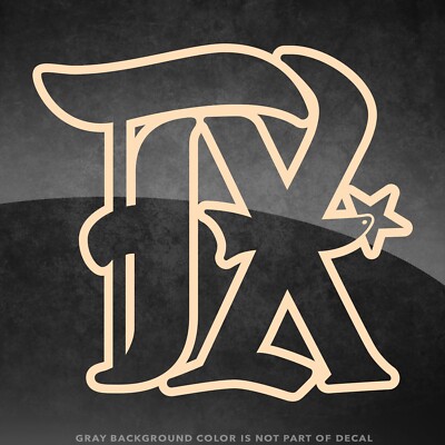 Texas Rangers City Connect Outline Logo Vinyl Decal Sticker - 4'' and Larger