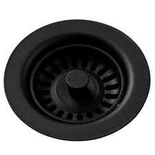 Elkay LKQS35BK Polymer Drain Fitting with Basket Strainer and Rubber Stopper