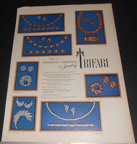 1955 Crown Trifari RENDEZVOUS Crystal Silver Tone Open Wreath Brooch AD PIECE - Picture 14 of 14
