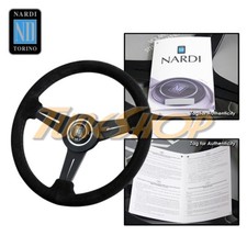 Italy Nardi Classic 330mm Steering Wheel Black Suede Blk Spoke Black Stiching