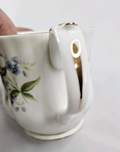 Royal Albert Flower Month Cup July Forget Me Not Blue White Gold Rimmed No Plate - Picture 6 of 12