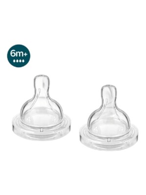 Philips Avent Anti-colic Baby Bottle Flow 4 Nipple, 2pk, SCY764/04