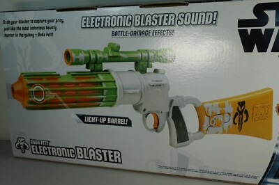 RARE STAR WARS BOBA FETT The Mandalorian Electronic Blaster Rifle