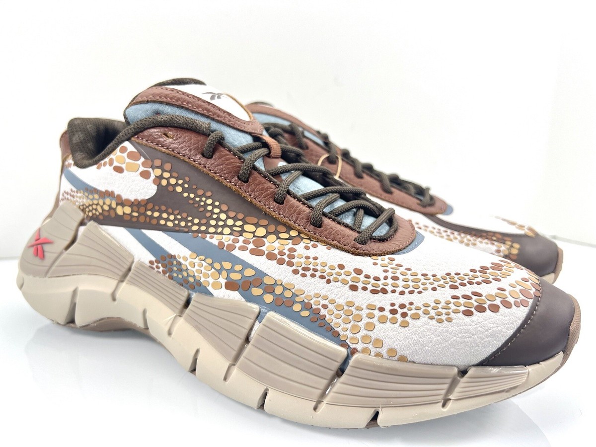 REEBOK JURASSIC WORLD ZIG KINETICA 2.5 STARK GREY GRIZZLY BROWN