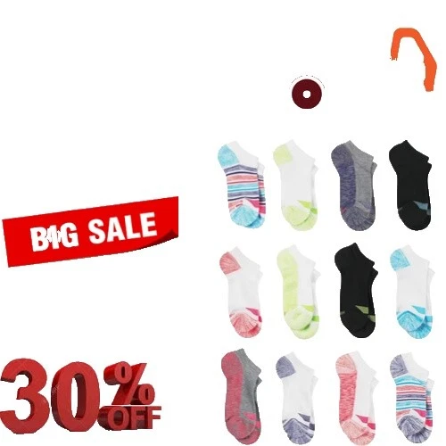 Calcetines de tobillo Hanes Mezcla de algodón y Medias para Niñas