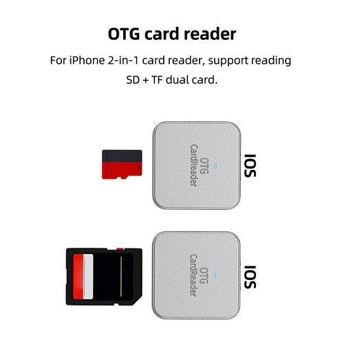 2-in-1 for SD TF Card Reader Data Converter for iPhone (For iPhone Silver) IT - Bild 9 von 10