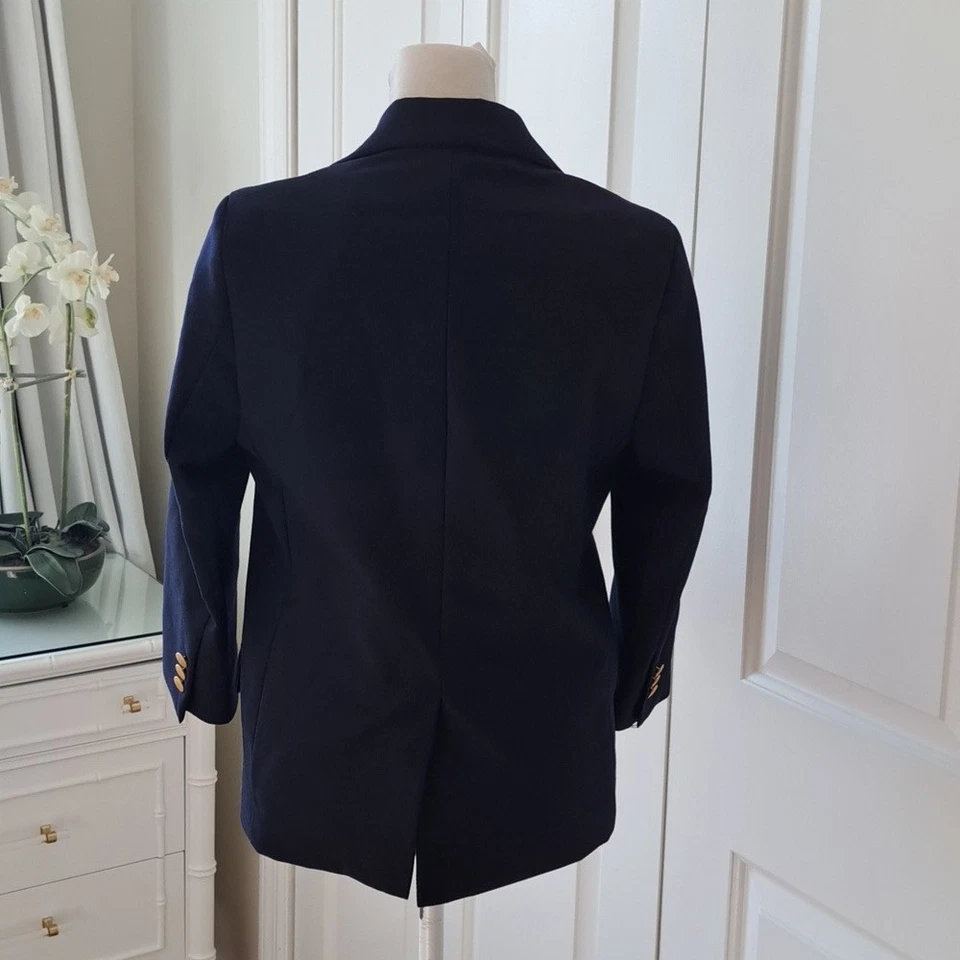 Blazer Lands' End Niños Jóvenes Clásico Azul Marino Mezcla Lana Forrado Botones Dorados 8H Nuevo sin Etiquetas Foto 3 de 4