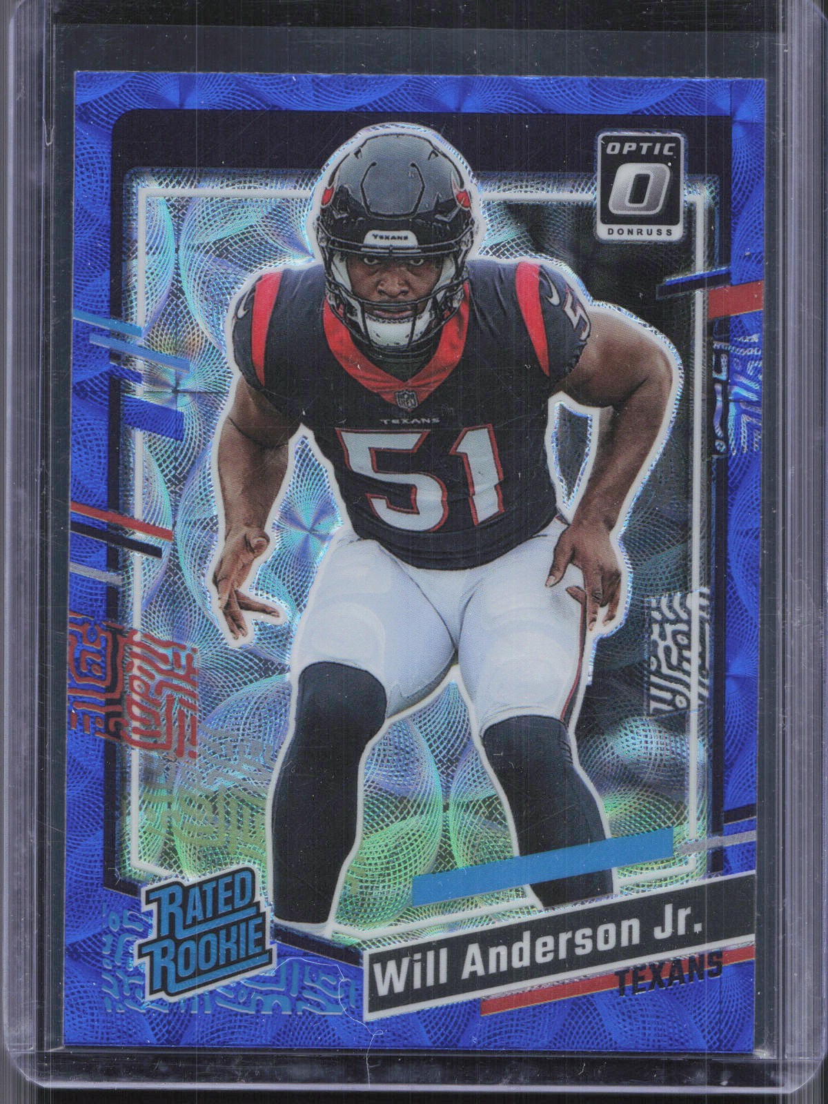 2023 Donruss #342 Will Anderson Jr. Optic Rated Rookie Preview Blue Scope Prizm